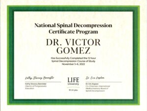 Dr Victor Gomez certification