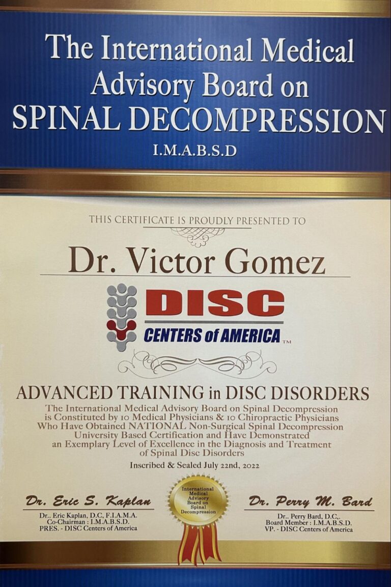 Dr Gomez certification