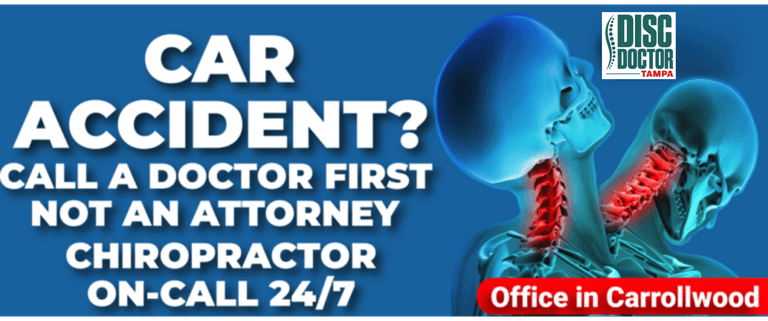 car accident banner at DISC Doctor Tampa